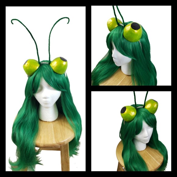 SOLD Bodycon Praying Mantis Bite His Head Off Halloween Costume Handmade Sz XL - Picture 4 of 15